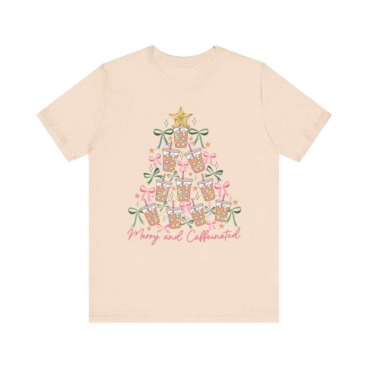 Merry and Caffeinated— Christmas Unisex T‑Shirt