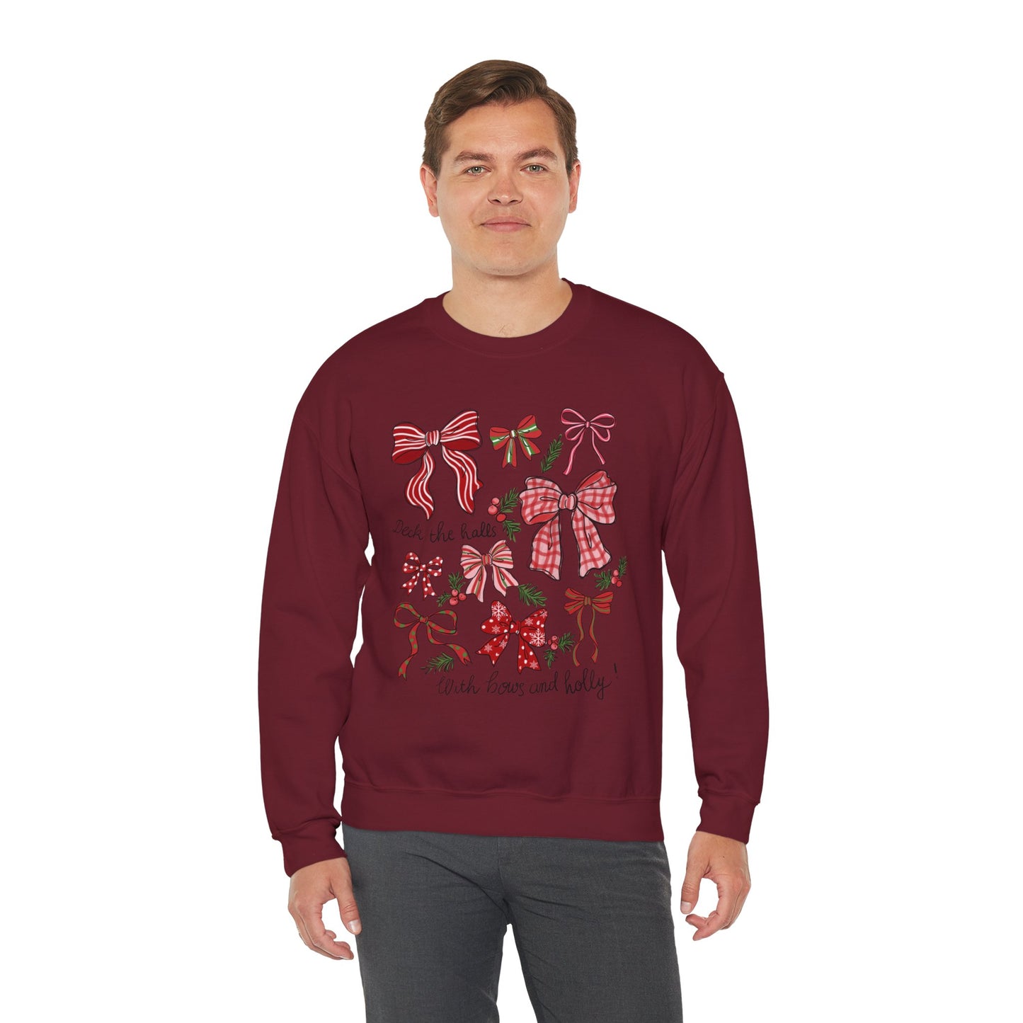 Holly Jolly Bows Christmas Crewneck
