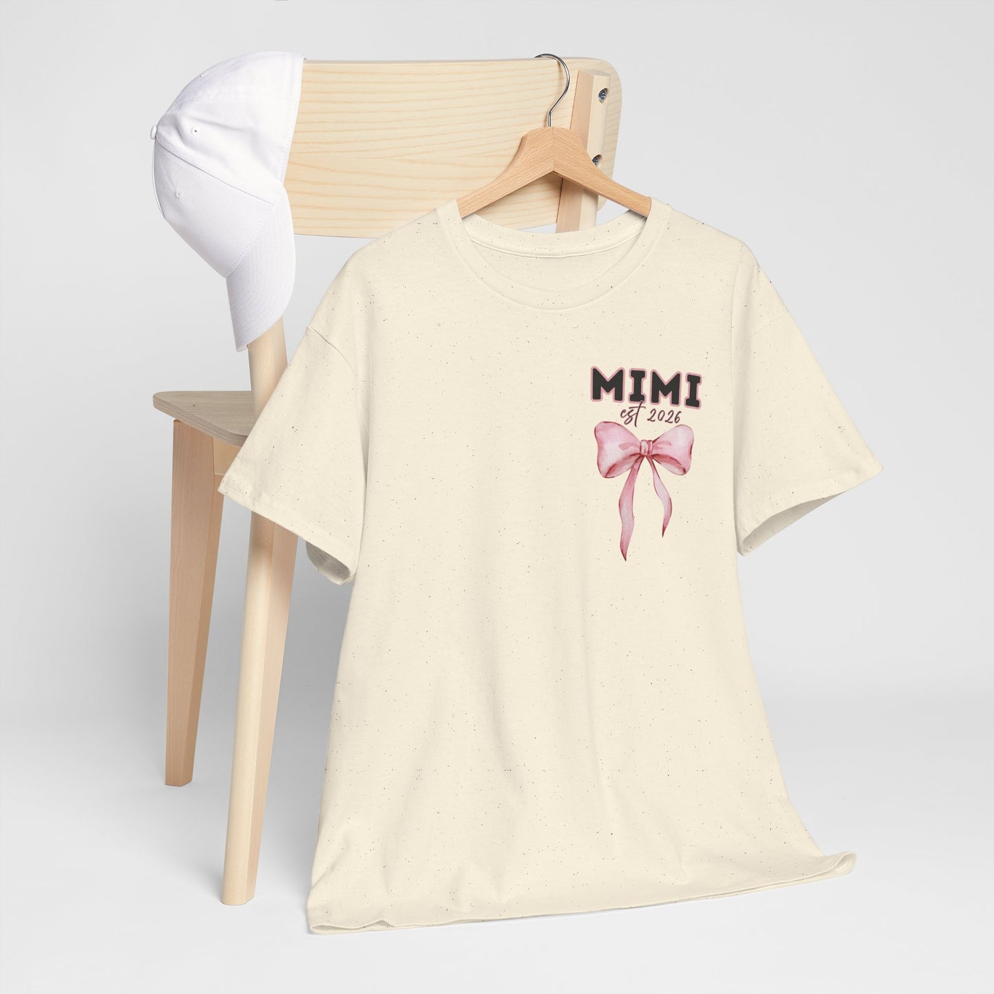 Mimi est 2026 Pink Bow Unisex Heavy Cotton Tee - Mother's Day