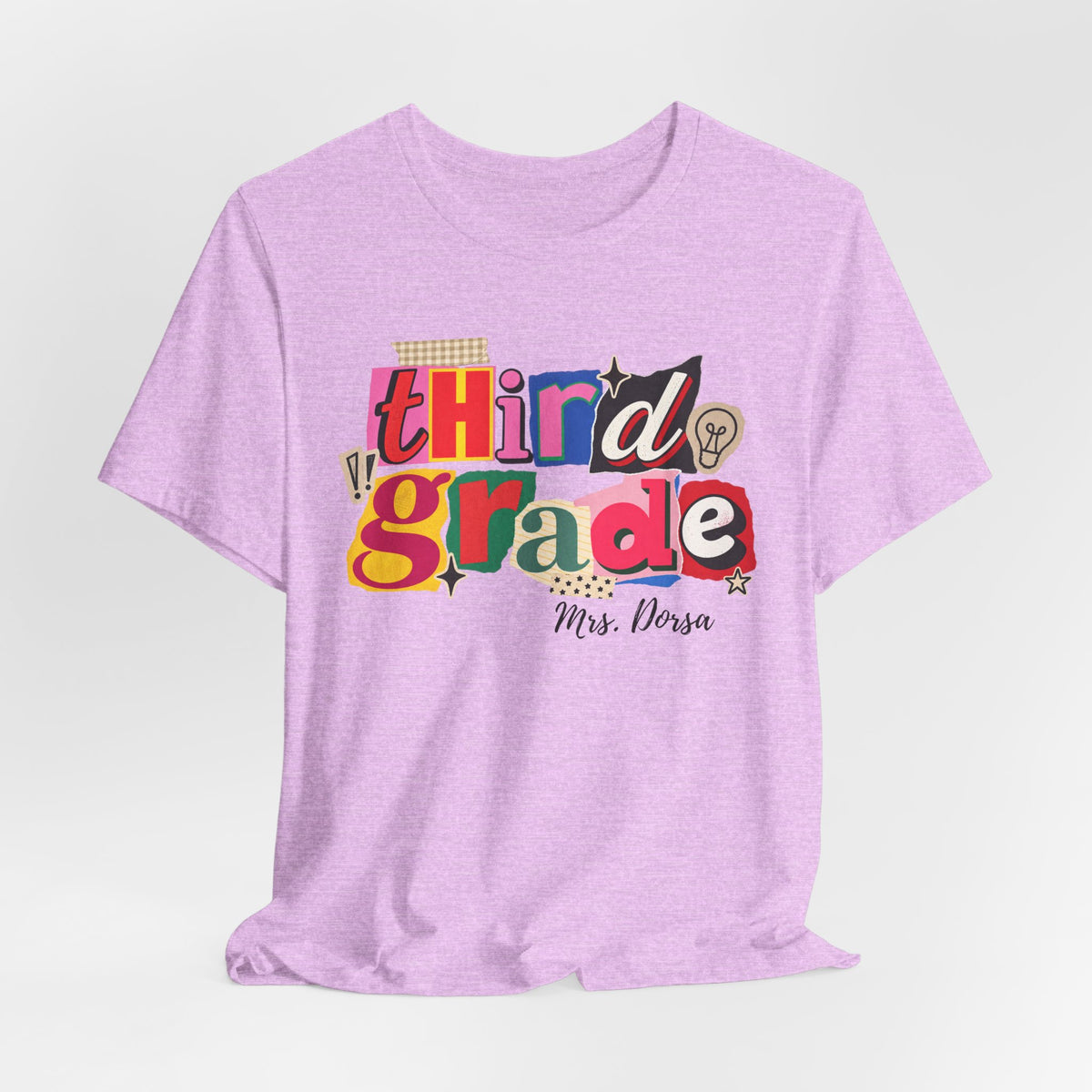 Dorsa- Third Grade Teacher T-Shirt – Personalized