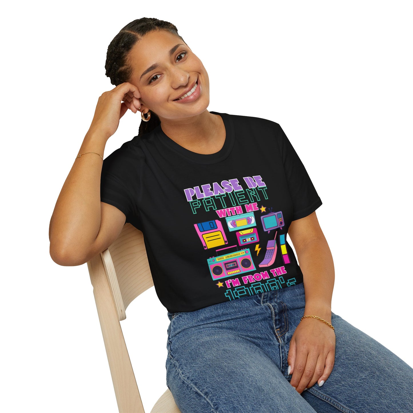 Retro 90's T-Shirt - Please Be Patient, Teacher Vintage- Unisex Graphic Tee