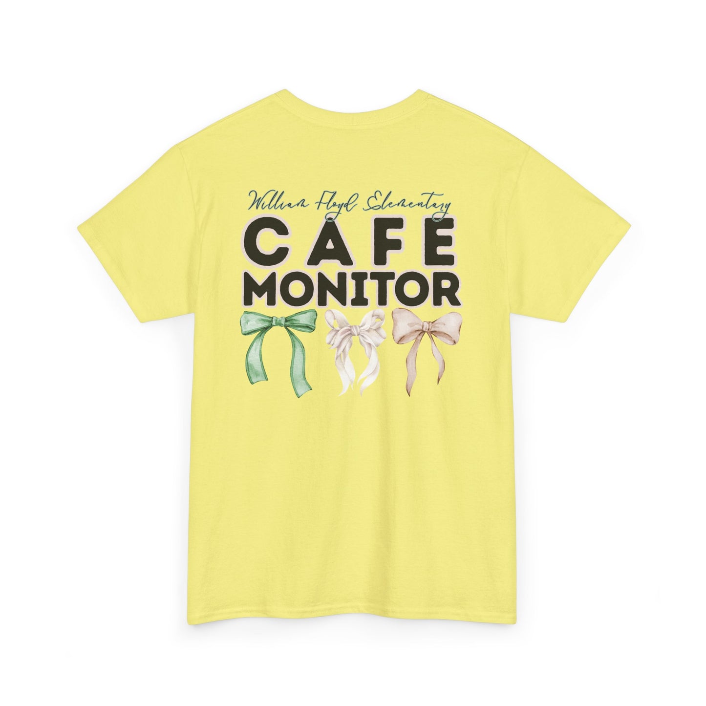 WFE Cafe Monitor and Bows- Unisex Heavy Cotton Tee with Bow Design