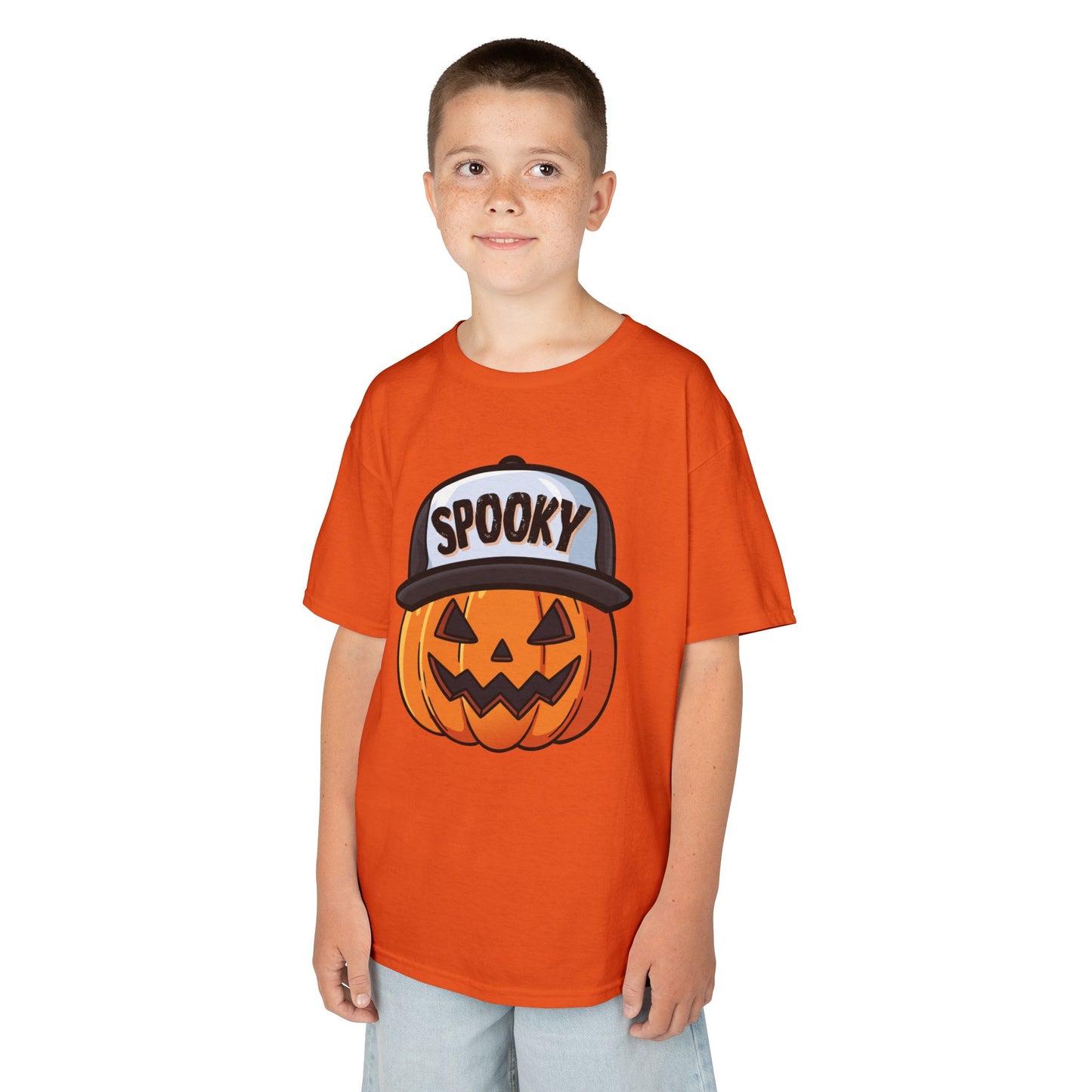 Spooky Pumpkin w/ Hat | Halloween | Kids Cotton™ Tee
