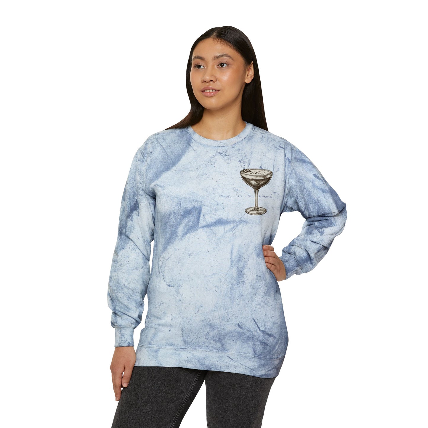 "Just a Girl Who Loves Espresso Martinis" Tie-Dye Crewneck- Summer